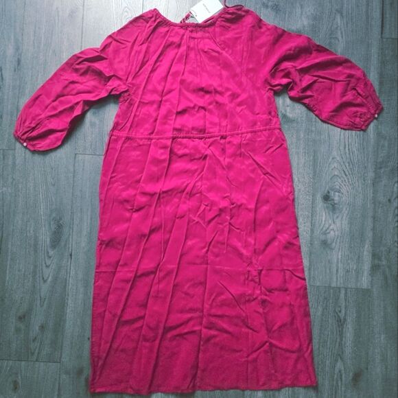 NWT EVERLANE The TENCEL™ Gathered Maxi Dress size S Hot Pink Fuchsia - Picture 3 of 10